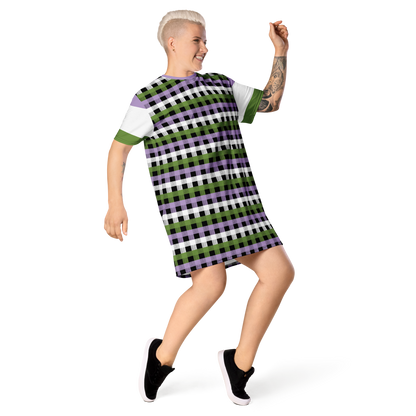 Genderqueer Flannel T-shirt dress