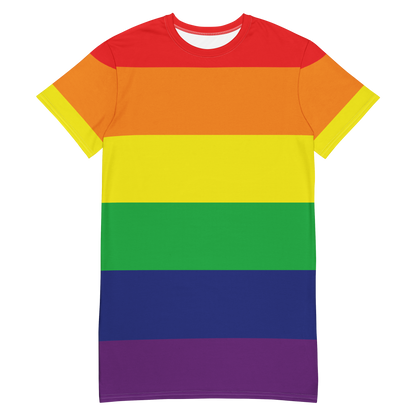 Rainbow Pride Flag T-shirt dress