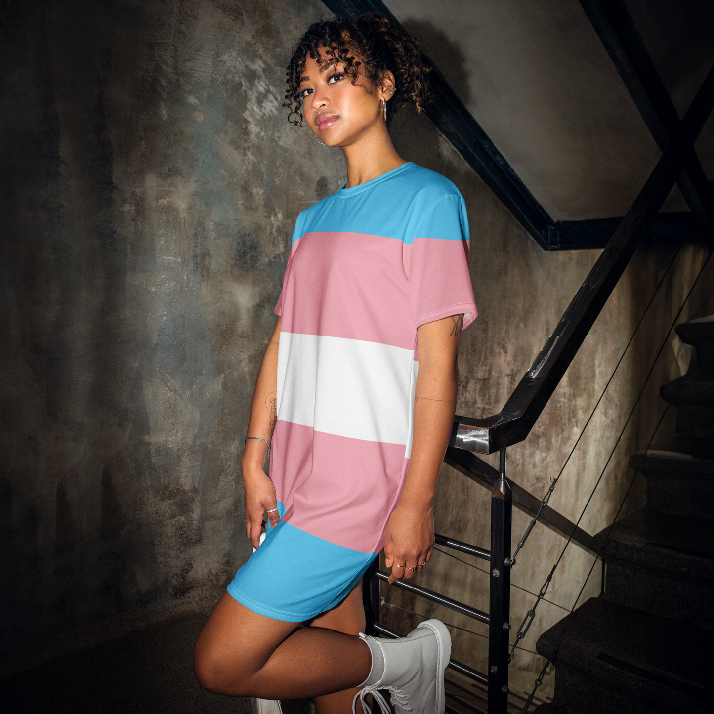 Trans Pride Flag T-shirt dress