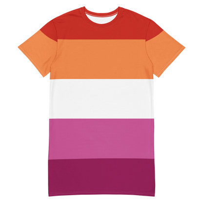 Lesbian Pride Flag T-shirt dress