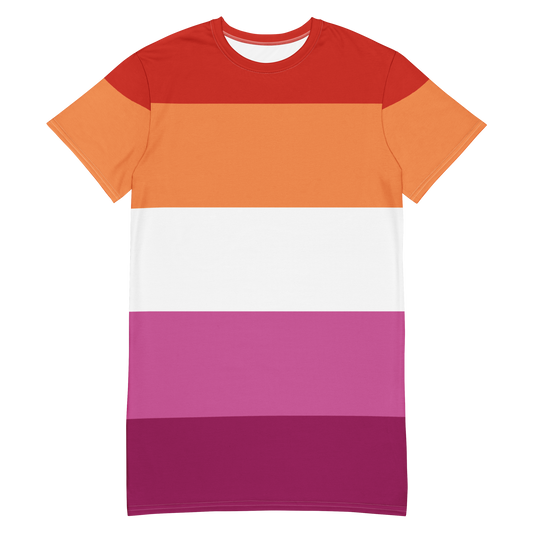 Lesbian Pride Flag T-shirt dress