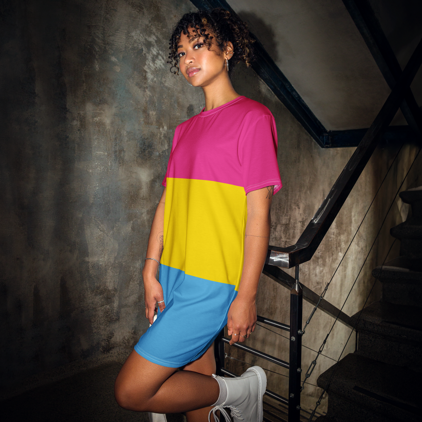 Pan Pride Flag T-shirt dress