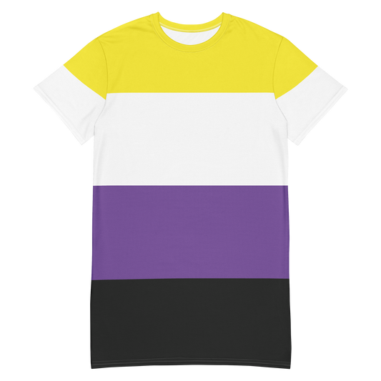 Enby Pride Flag T-shirt dress