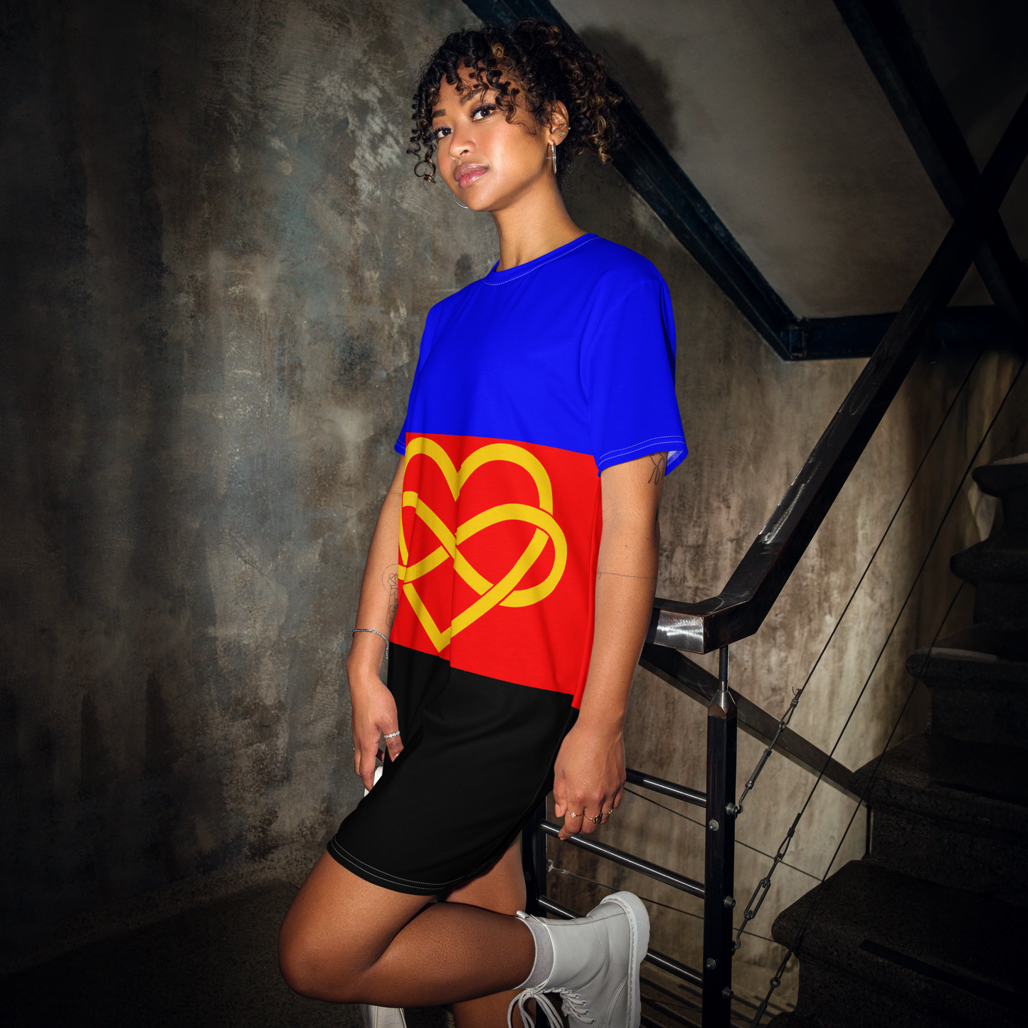 Poly Pride Flag T-shirt dress