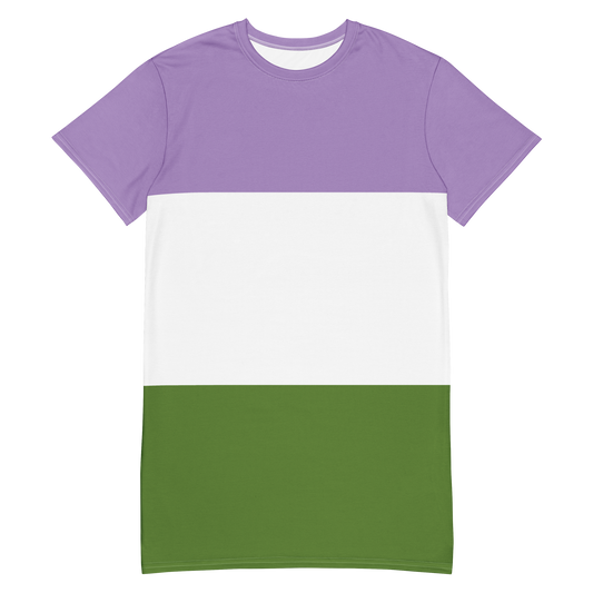 Genderqueer Pride Flag T-shirt dress