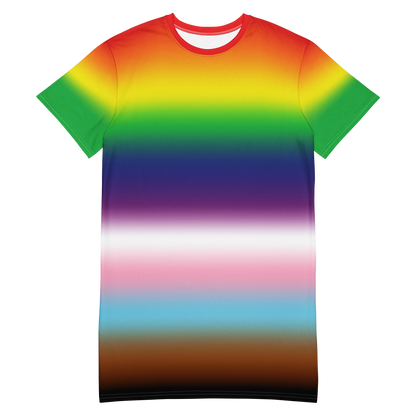 Rainbow Pride Gradient T-shirt dress