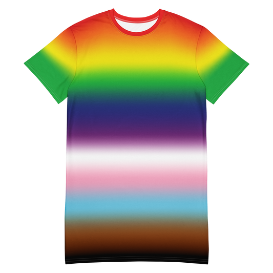 Rainbow Pride Gradient T-shirt dress