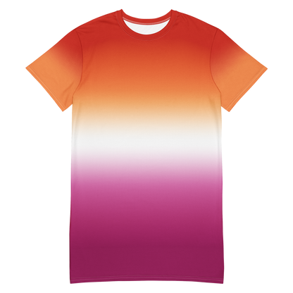 Lesbian Pride Gradient T-shirt dress