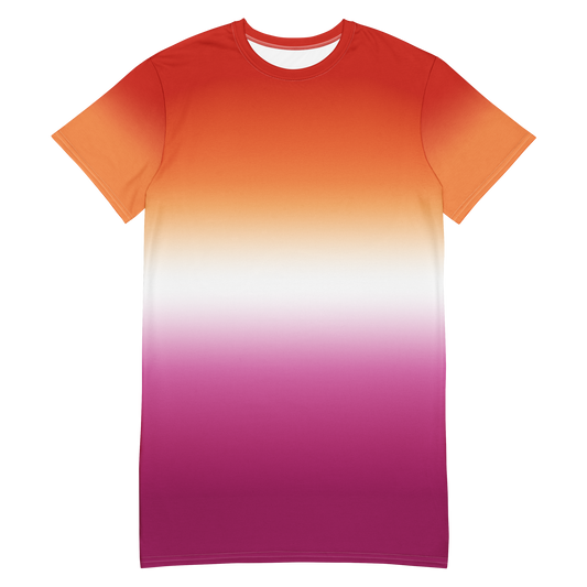 Lesbian Pride Gradient T-shirt dress