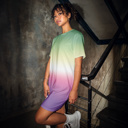 Genderfae Pride Gradient T-shirt dress