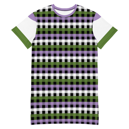 Genderqueer Flannel T-shirt dress