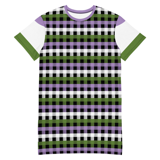 Genderqueer Flannel T-shirt dress