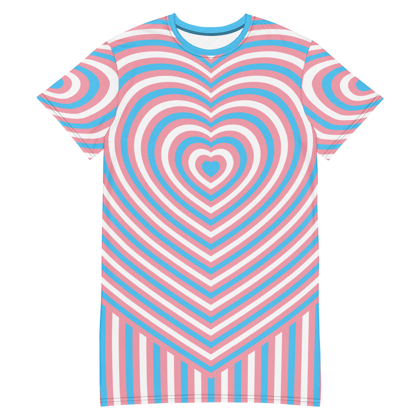 Trans Hearts T-shirt dress