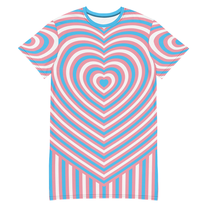 Trans Hearts T-shirt dress