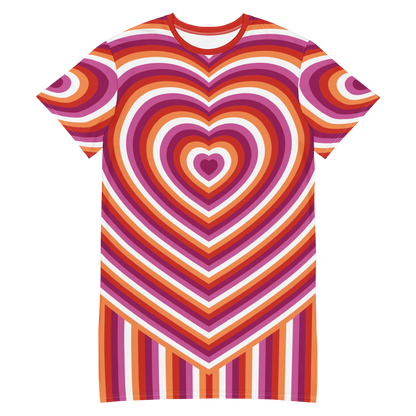 Lesbian Hearts T-shirt dress