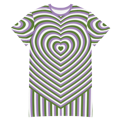 Genderqueer Hearts T-shirt dress