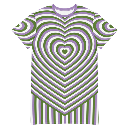 Genderqueer Hearts T-shirt dress