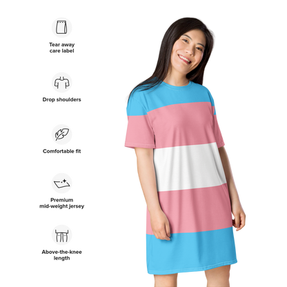 Trans Pride Flag T-shirt dress