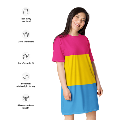 Pan Pride Flag T-shirt dress