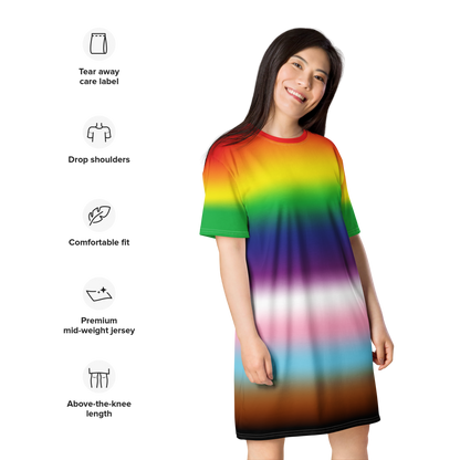 Rainbow Pride Gradient T-shirt dress