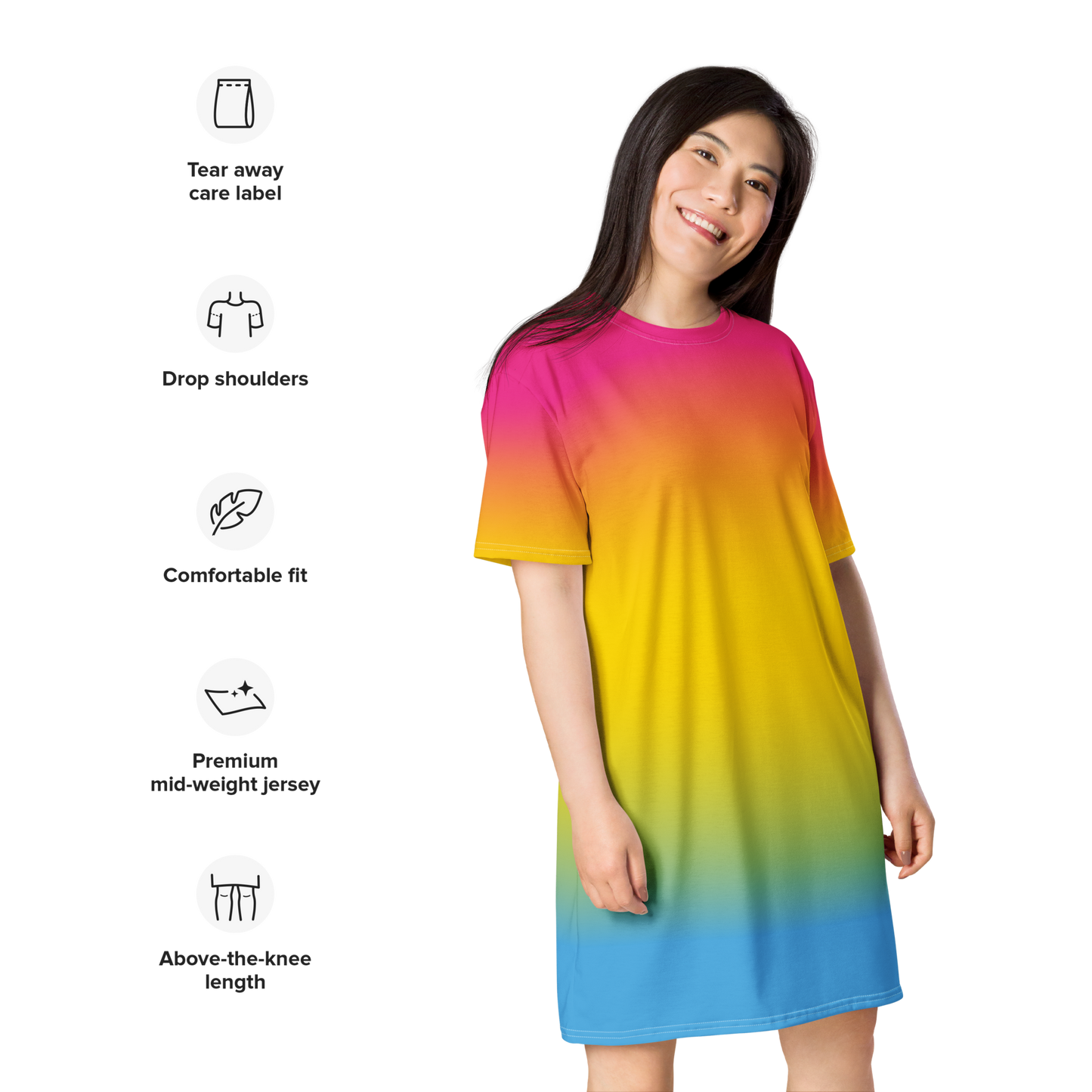 Pan Pride Gradient T-shirt dress