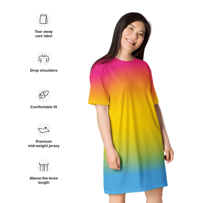 Pan Pride Gradient T-shirt dress