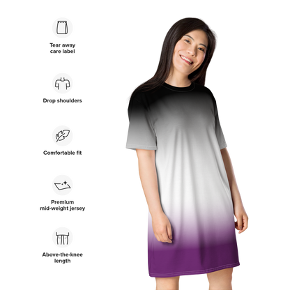 Ace Pride Gradient T-shirt dress