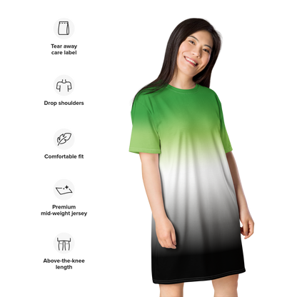 Aro Pride Gradient T-shirt dress