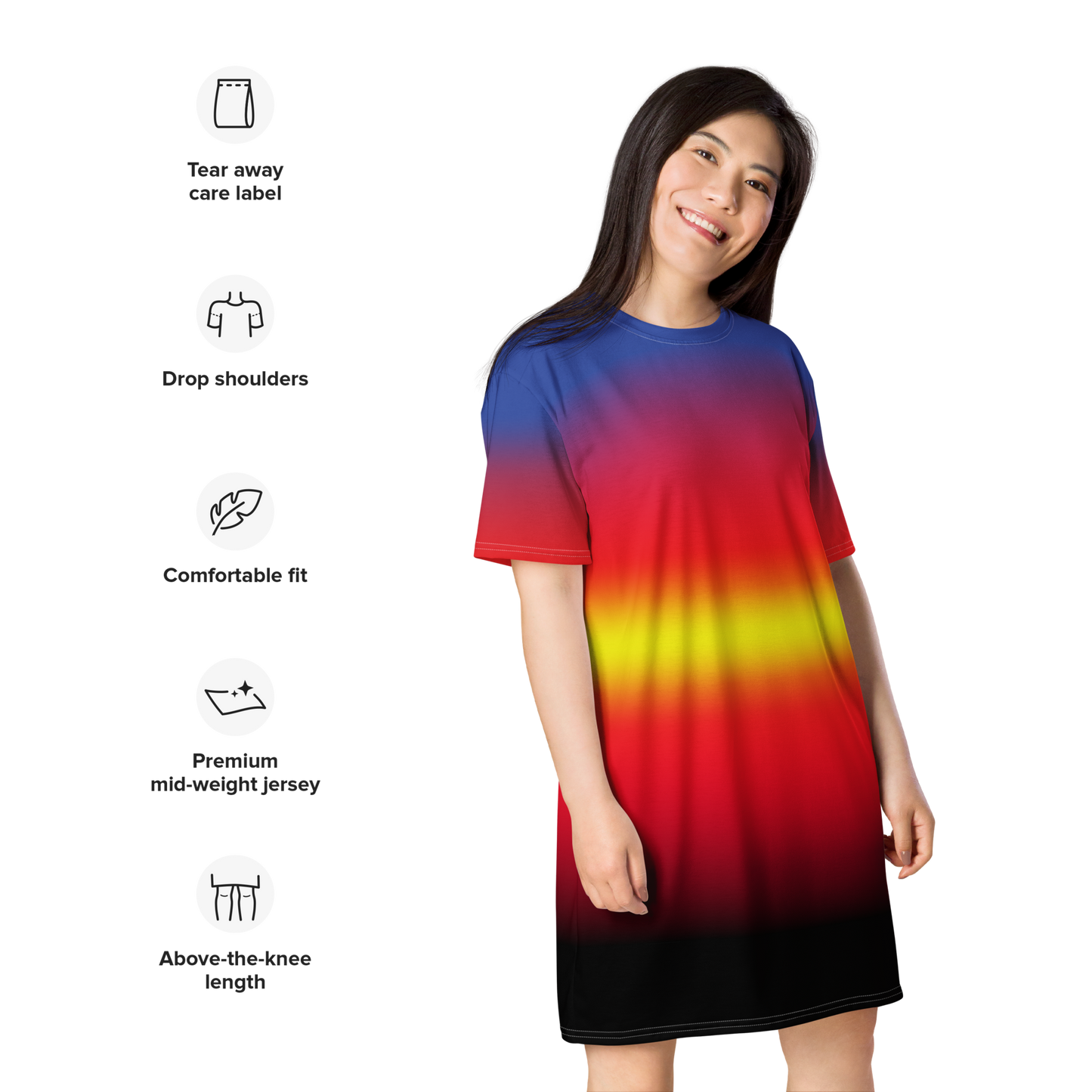 Poly Pride Gradient T-shirt dress