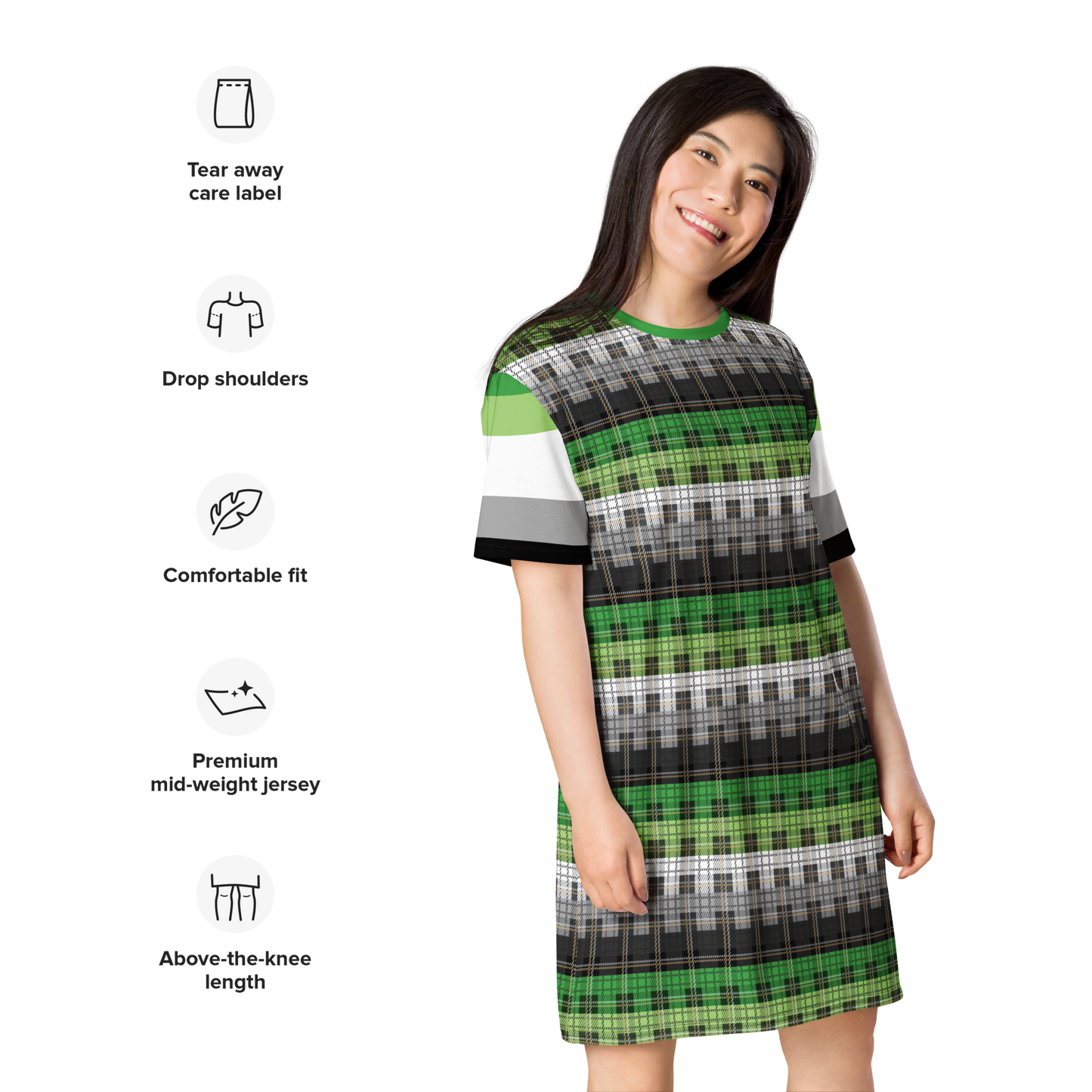 Aro Plaid T-shirt dress