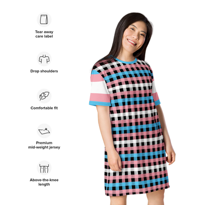 Trans Flannel T-shirt dress