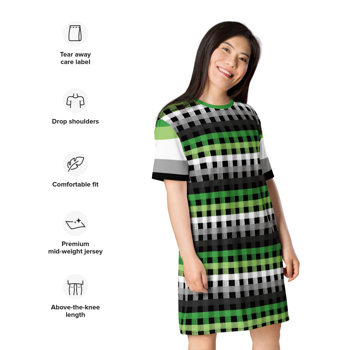 Aro Flannel T-shirt dress