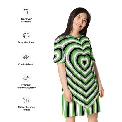 Aro Hearts T-shirt dress