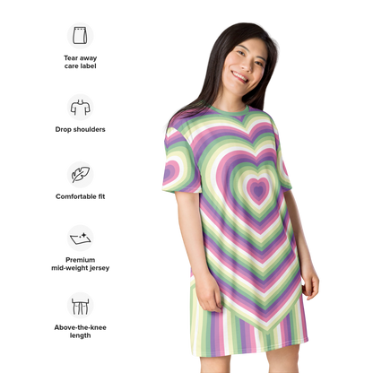 Genderfae Hearts T-shirt dress