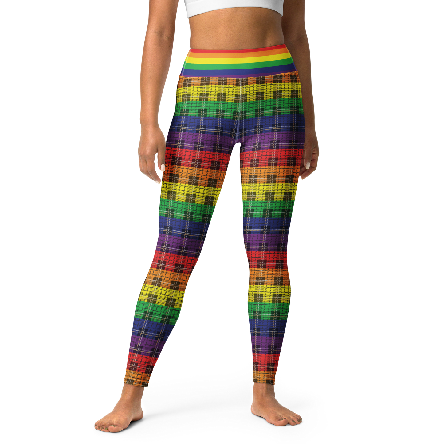 Rainbow Plaid Leggings