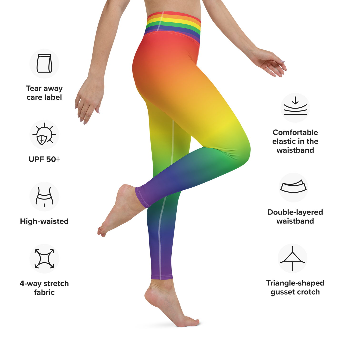 Rainbow Pride Gradient Leggings