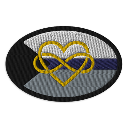 Polyamory Infinity Heart Demi Pride Embroidered Patch