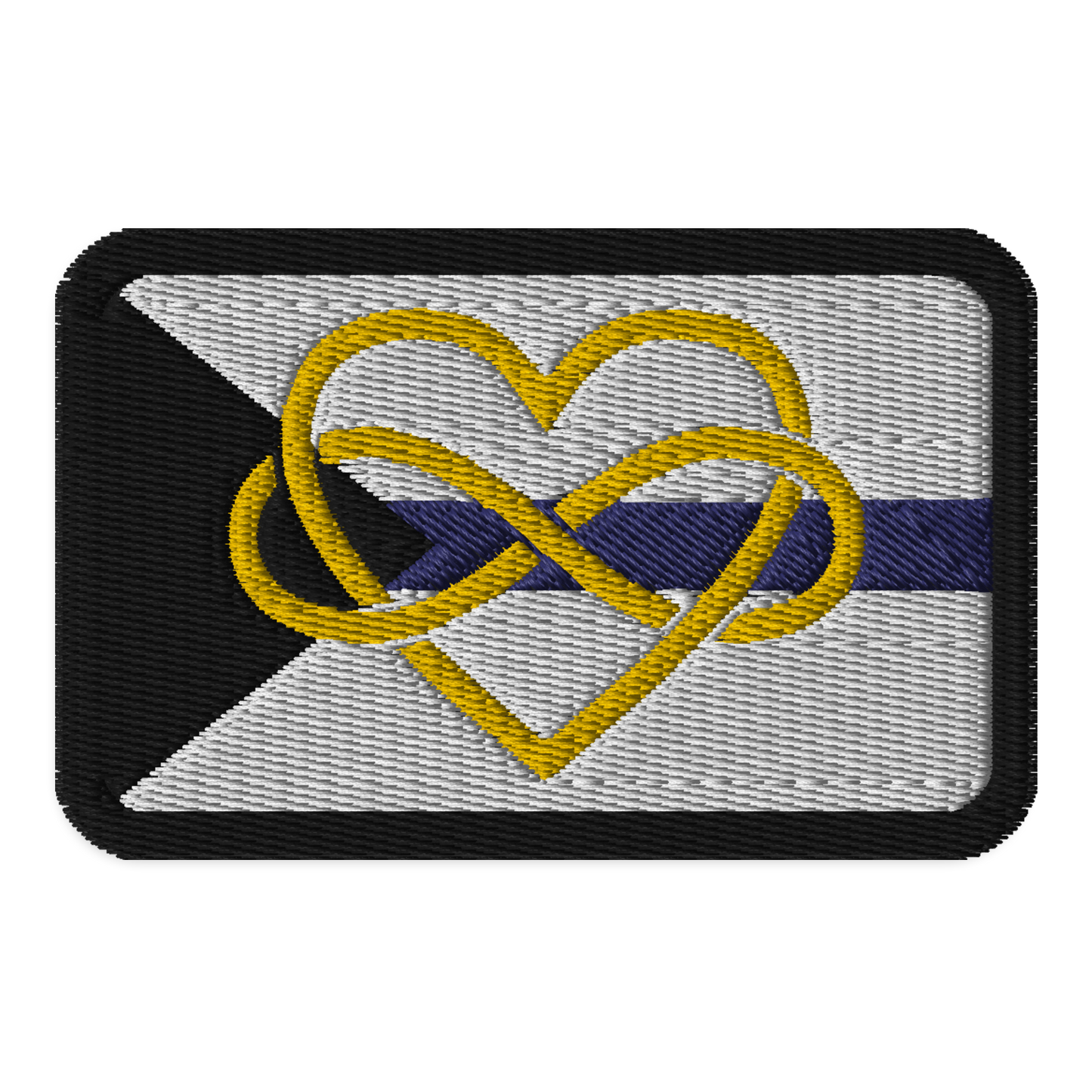 Polyamory Infinity Heart Demi Pride Embroidered Patch