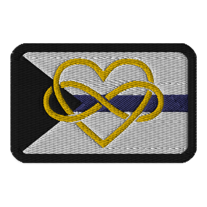 Polyamory Infinity Heart Demi Pride Embroidered Patch