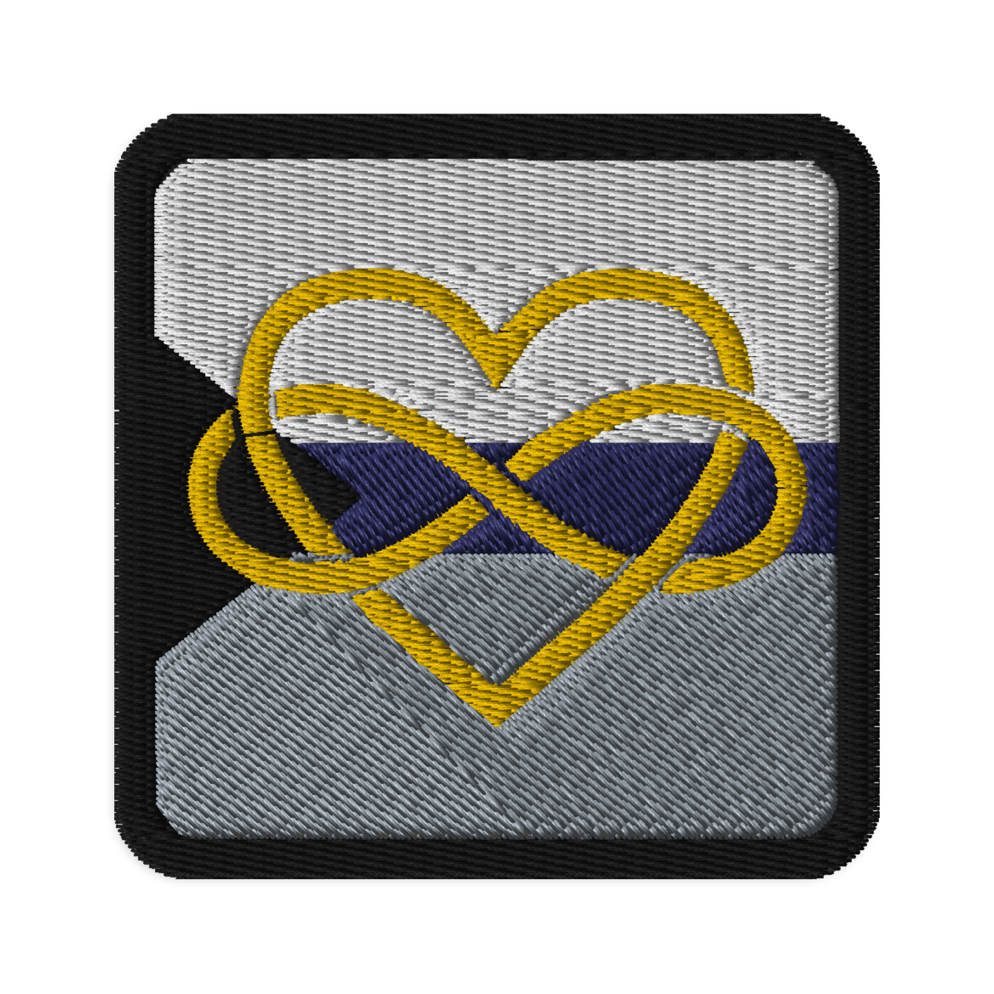 Polyamory Infinity Heart Demi Pride Embroidered Patch