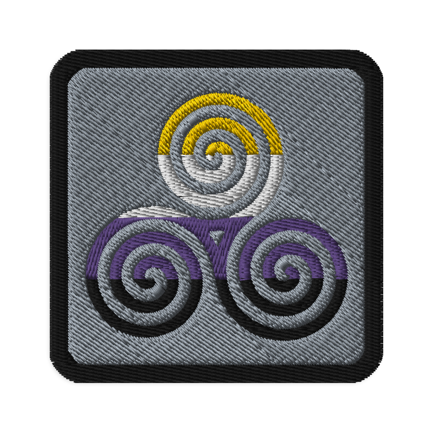 Celtic Triskelion - Non-binary Embroidered patches