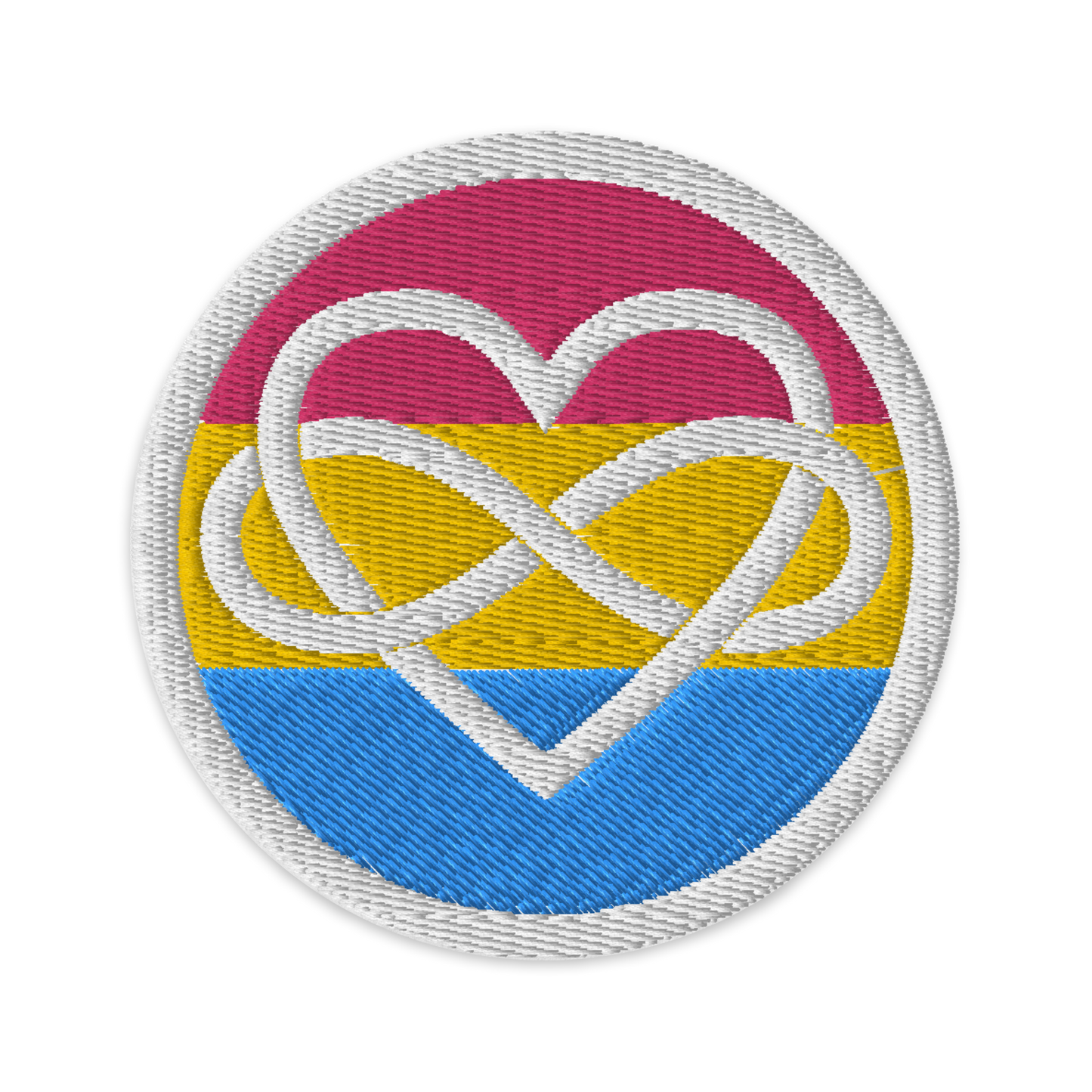 Polyamory Infinity Heart Pan Pride Embroidered Patch