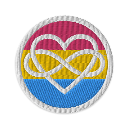 Polyamory Infinity Heart Pan Pride Embroidered Patch