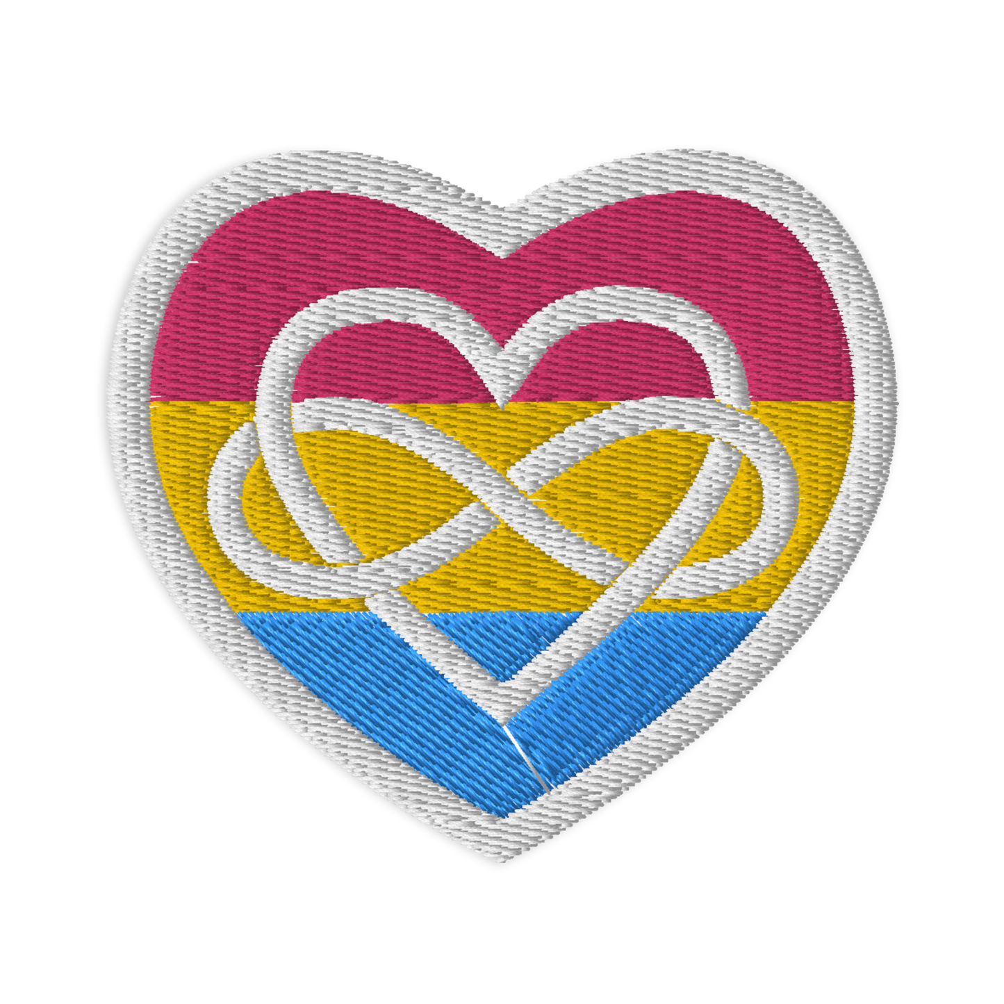 Polyamory Infinity Heart Pan Pride Embroidered Patch