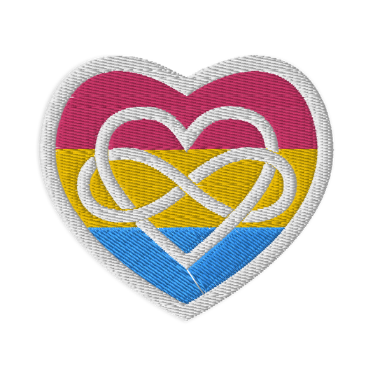 Polyamory Infinity Heart Pan Pride Embroidered Patch