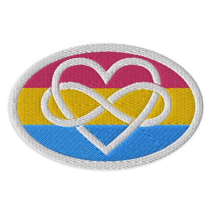 Polyamory Infinity Heart Pan Pride Embroidered Patch