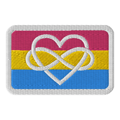 Polyamory Infinity Heart Pan Pride Embroidered Patch