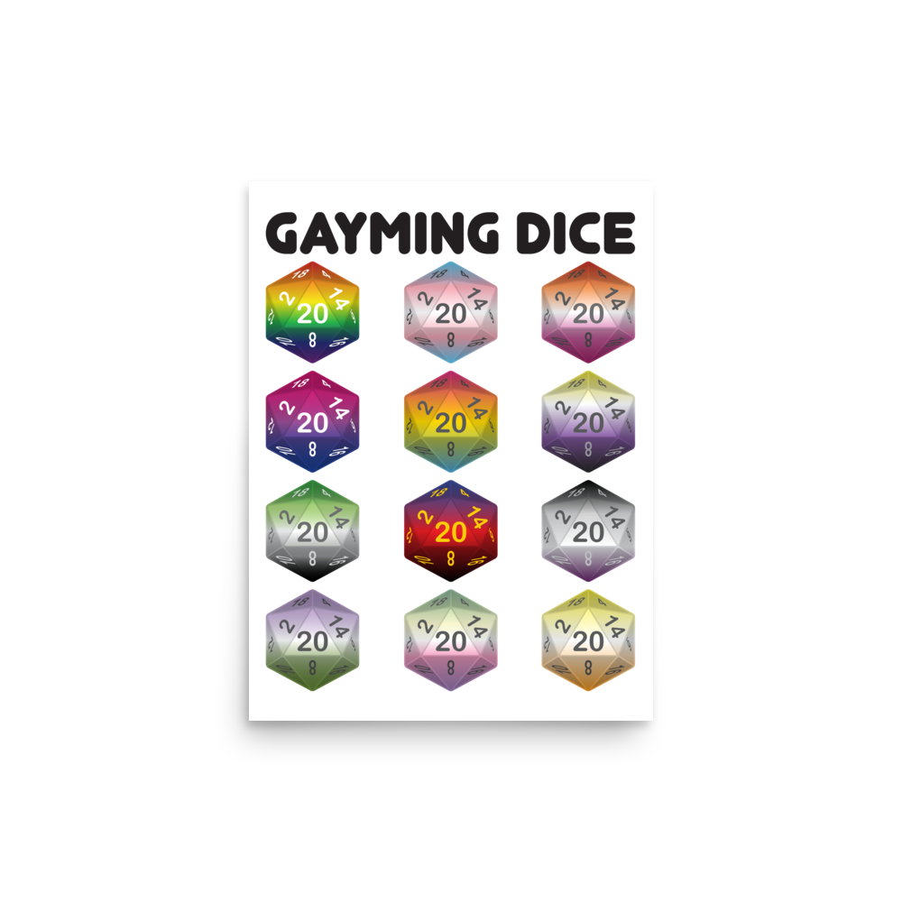 Gayming Dice Art Print