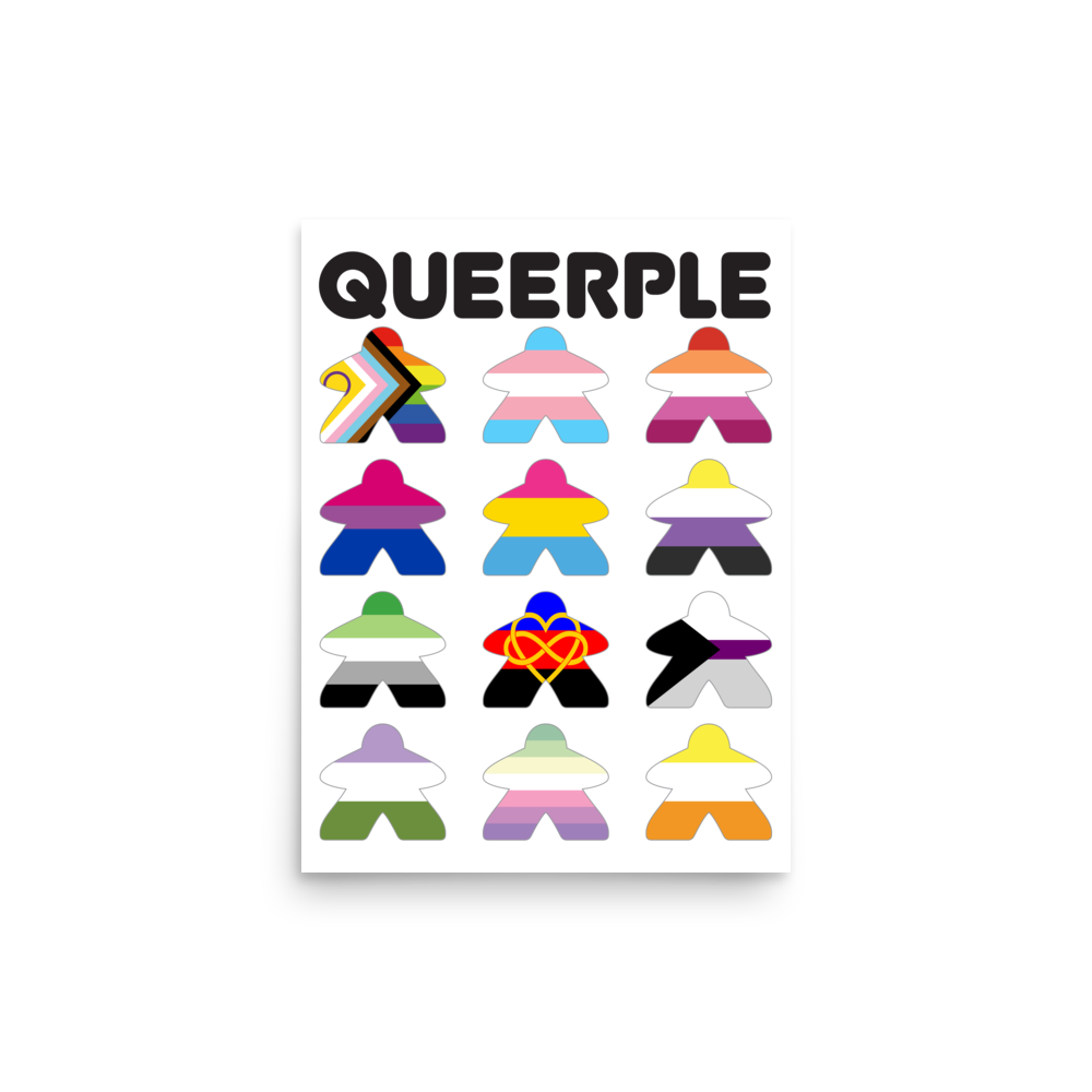 Queerple Art Print - Flags (Demi Variant)