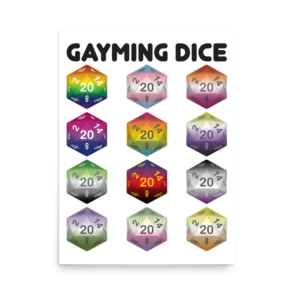 Gayming Dice Art Print